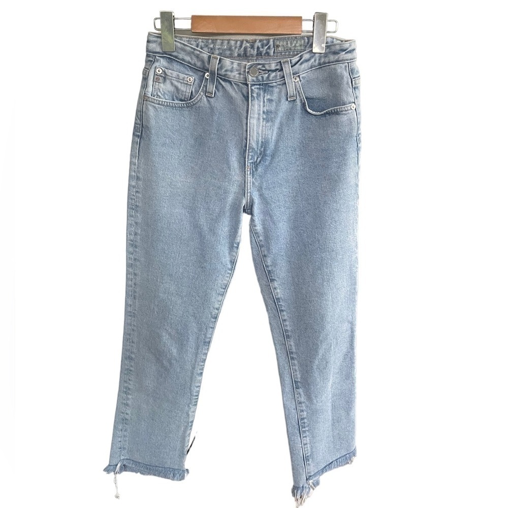 AG Adriano Goldschmied The Isabelle High Rise Straight Crop Uneven Hem 26